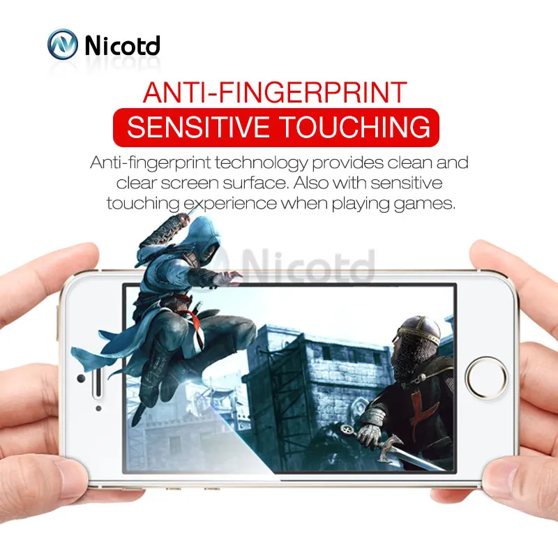 Nicotd 2.5D Coated Clear Tempered Glass For iPhone 5 5s 5c SE Phone Explosion Proof Toughened Protective Screen Protector Film
