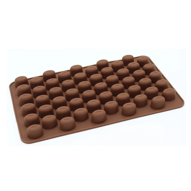 XINAHER 55 holes mini coffee beans silicone chocolate molds ice tray mold cake creative DIY baking tools | Дом и сад