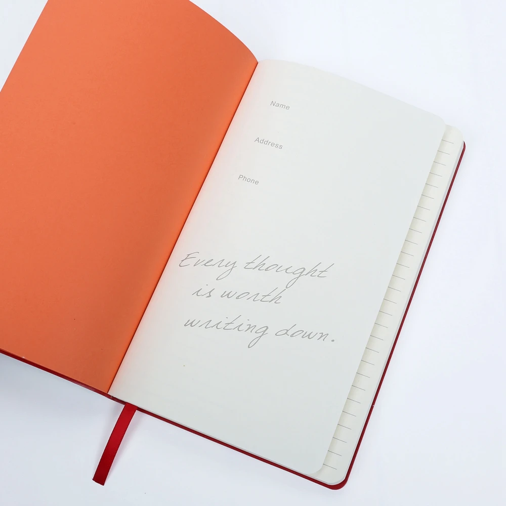 Черный блокнот с логотипом на заказ дневник формата A5 из искусственной кожи