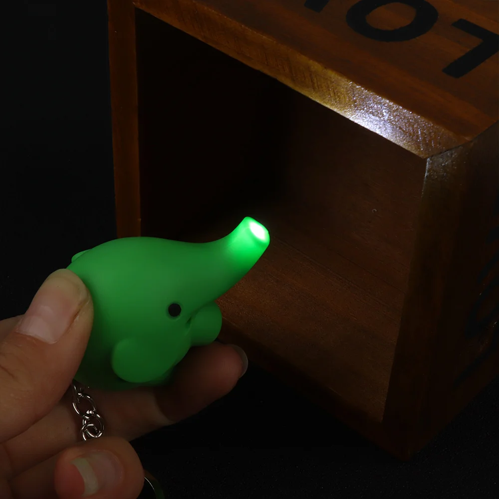 Брелок для ключей в виде милого слона светодиодный мини-фонарик аксессуары