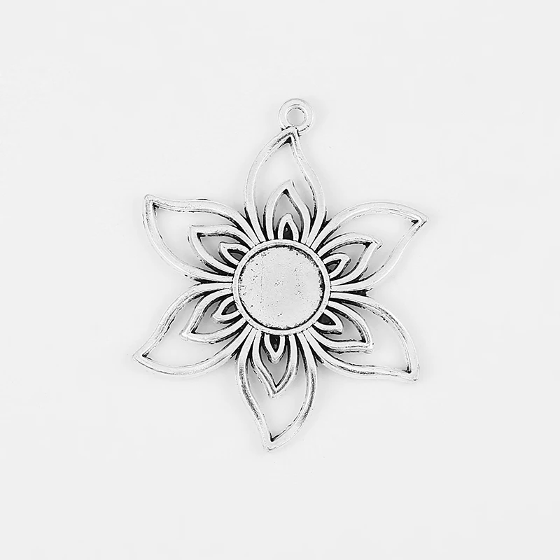 8 шт Подвески открытый ремесло мандола Лотос кулон 11 мм заготовки под кабошон