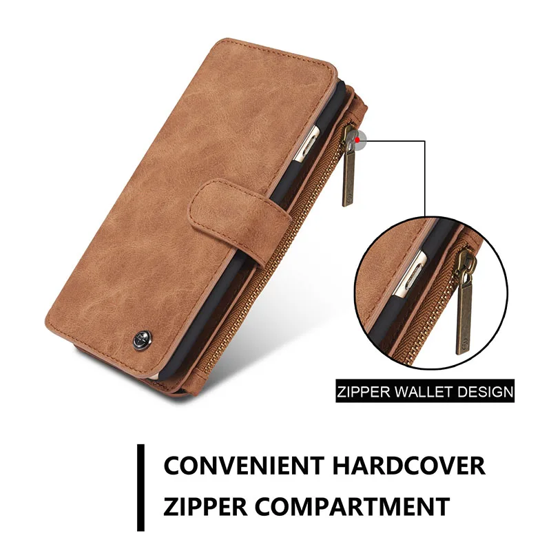 Люксовый Бренд Подлинная Кожаный Чехол Телефон Для iPhone 6/6 s Молнии Бумажник