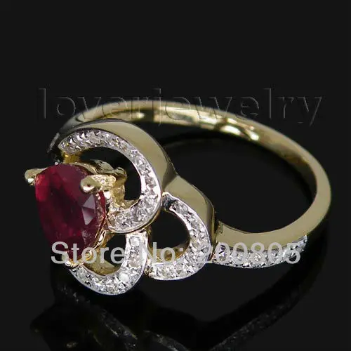 Кольцо LOVERJEWELRY из желтого золота 14 карат обручальное кольцо с натуральным