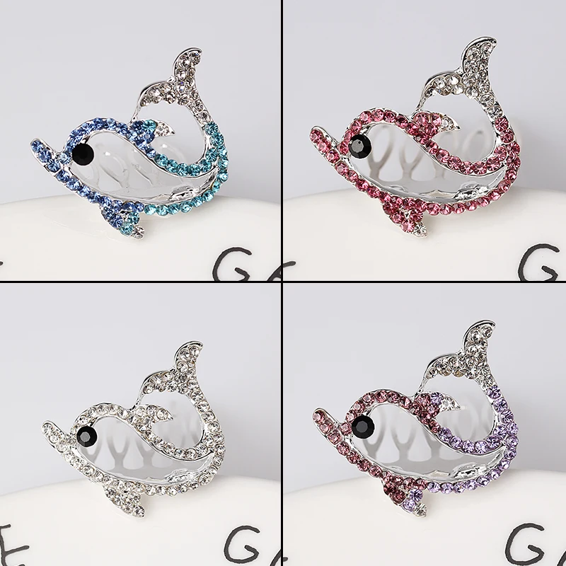 Детские яркие блестящие украшения C M MISM расчески из горного хрусталя с дельфином