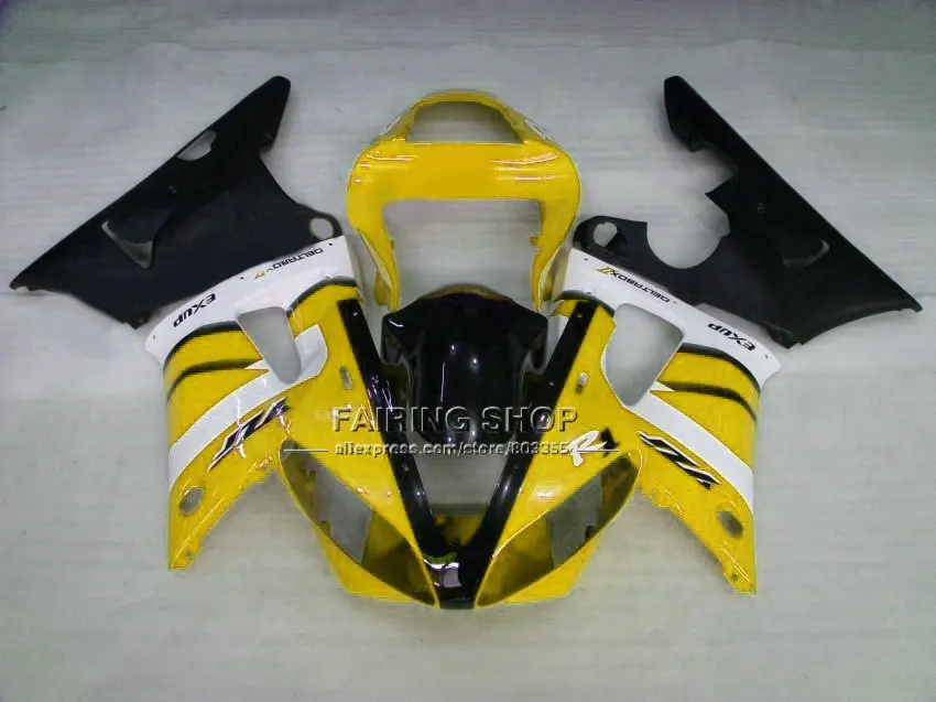 Обтекатели Perfect EXUP на заказ для YAMAHA желтого и черного цветов YZF R1 00 01 YZFR1 2000 2001 yzf 1000