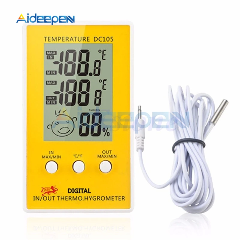 Цифровой термометр с ЖК дисплеем DC105 измеритель температуры и влажности