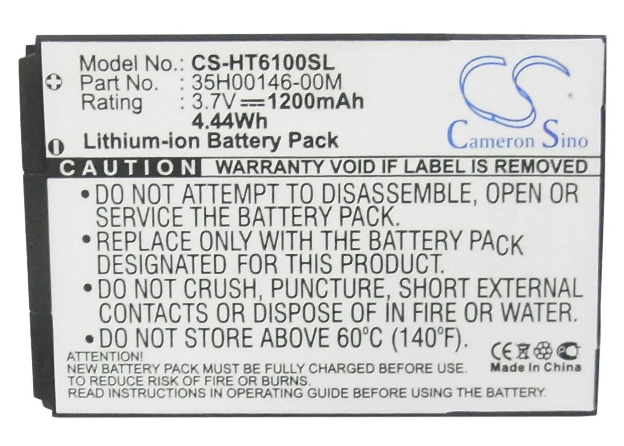 Аккумулятор Cameron Sino 35H00146 00M на 1200 мАч для HTC EVO Shift 4G Knight PG06100 fast Sprint 4G|cameron sino|1200mah