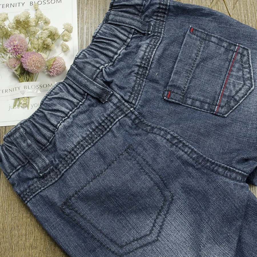 2017 весенние джинсовые штаны для маленьких мальчиков и девочек Мягкие с