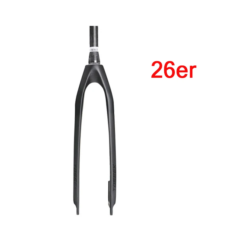 26er-Tapered TOSEEK 26/27. 5/29er вилки для горных велосипедов, Карбоновая вилка MTB велосипеда, коническая вилка, жесткая прямая Дисковая тормозная Велосипедная вилка - Цвет: 26er-Tapered