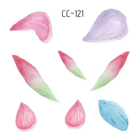 Rocooart Colorful Flowers Tattoo Stickers Petal Leaf Fake Tattoo Body Art Temporary Tattoo For Women Waterproof Tatouage Female - Цвет: CC-121