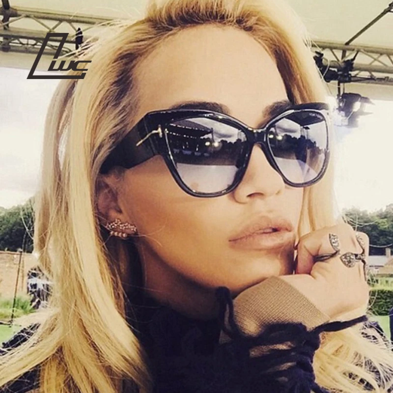 Глаза Кошки Солнцезащитные очки модные женские туфли плоской верхней