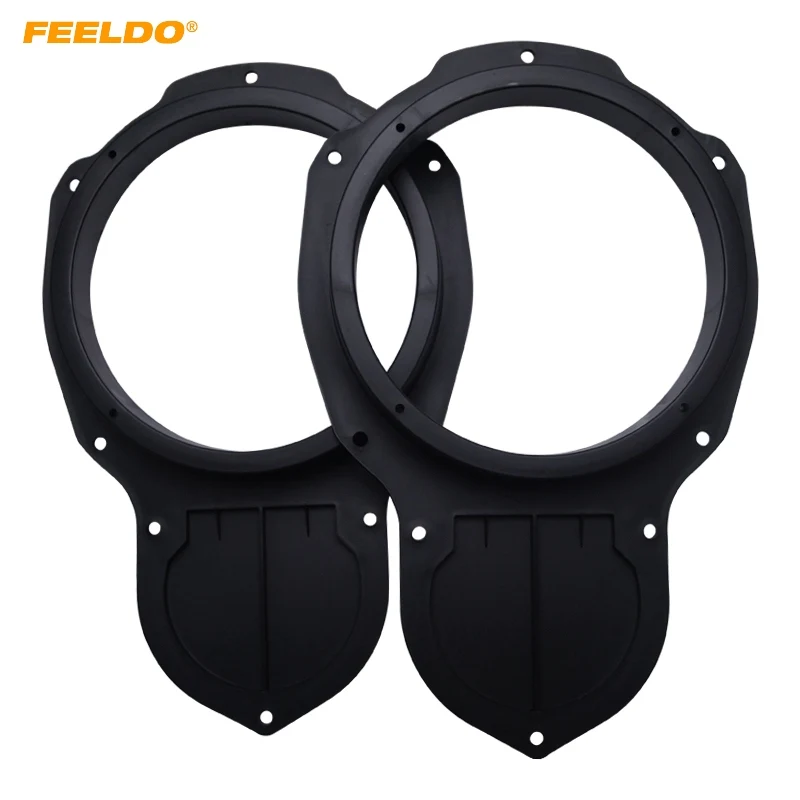 FEELDO 1pair Car Speaker Spacer Adapter Horn Mounts For Volkswagen Jetta R36 New Magoton CC Front Door Stereo Refitting Rings | Автомобили