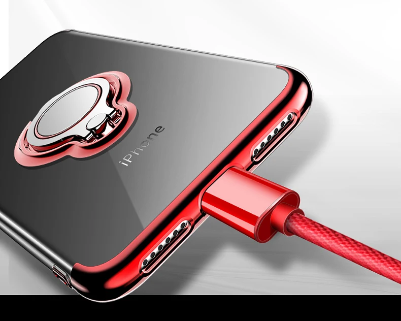 Elecplating мягкий чехол для samsung Galaxy Note 10 5G 9 S10 S9 S8 плюс J6 J4 J3 J5 Prime A6 чехол Невидимый палец кольцо крышки