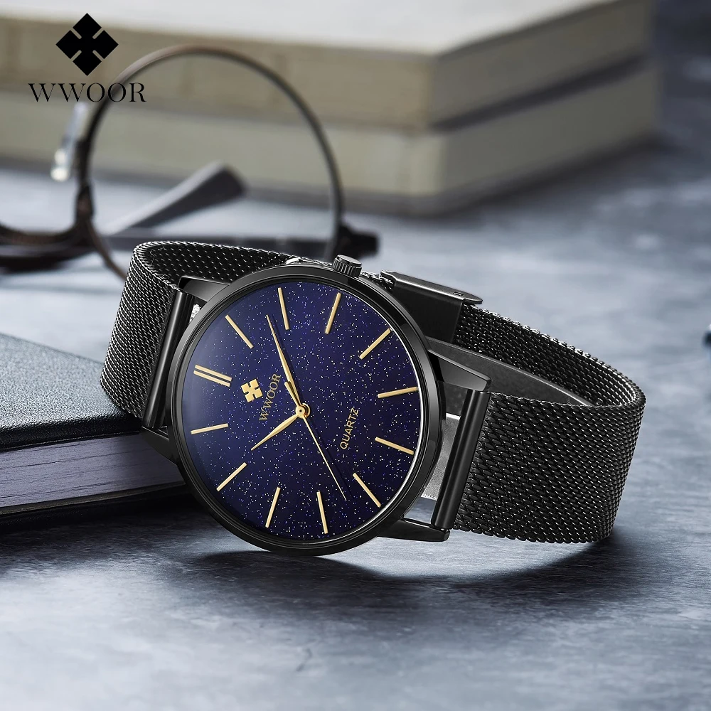 Часы наручные унисекс с кожаным ремешком брендовые Роскошные ультратонкие