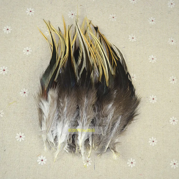 Art DIY hand-made silver edged chicken feather pure natural decoration stage craft 100pc/lot | Дом и сад