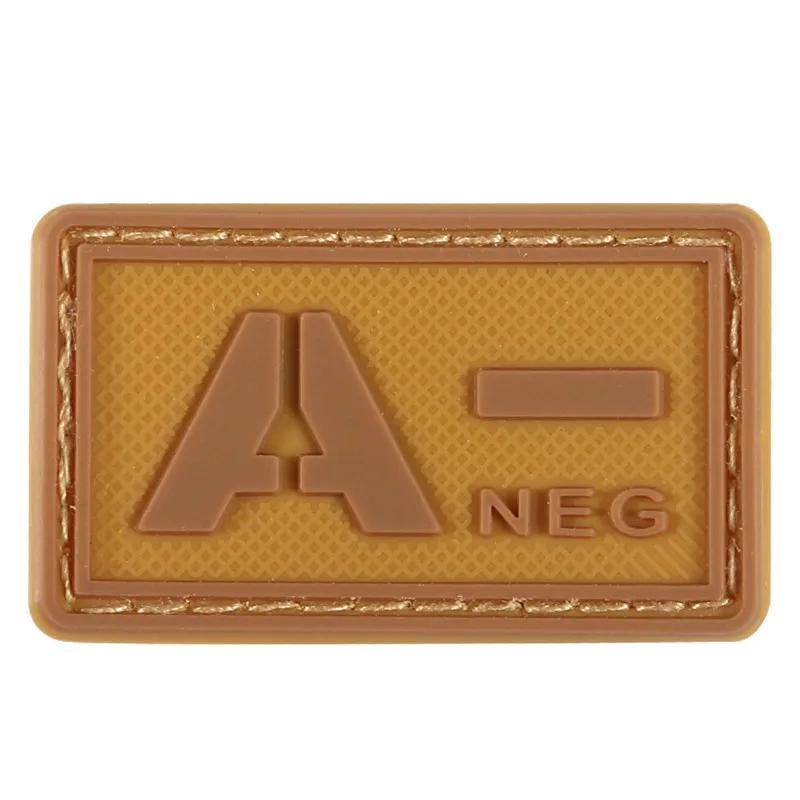 Пластырь типа крови A+ B+ AB+ O+ Положительный A B AB O+ POS A-B-AB-O-NEG-отрицательный ПВХ значок боевой дух тактический военный крюк патч
