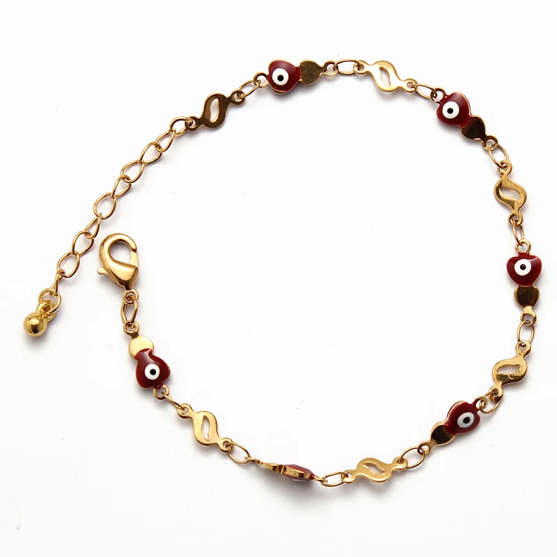 Повезло глаз с геометрическим узором в форме сердца браслеты подвесками капель