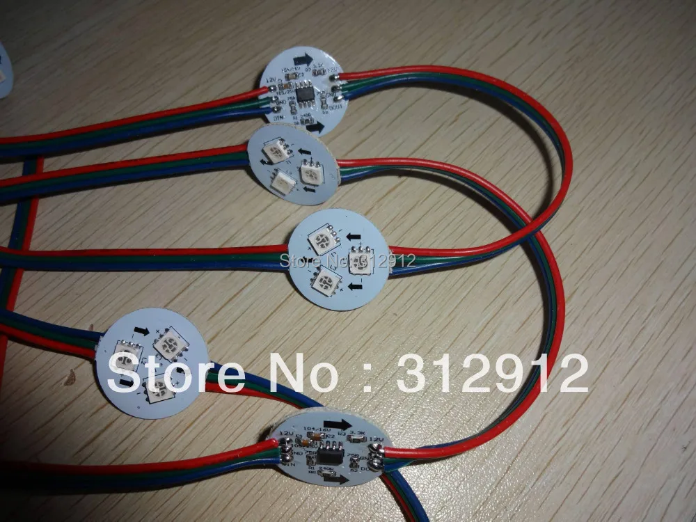 Неводонепроницаемый светодиодный цифровой модуль WS2811IC 5050 3 светодиода 12 в пост.