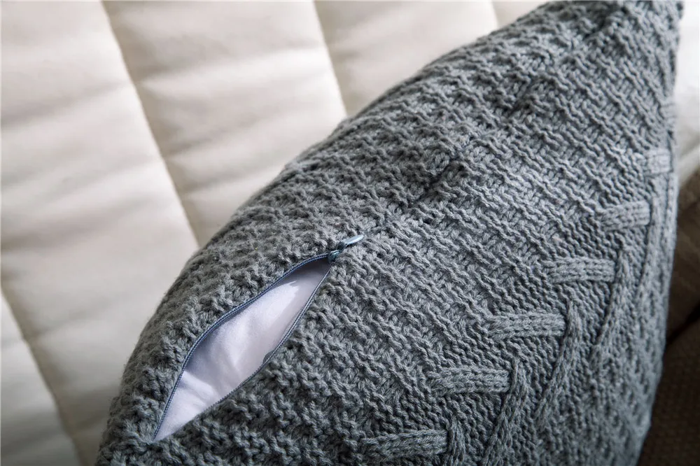 Вязаная Подушка нордическая вязаная декоративные подушки для дивана 45*45 см | Дом