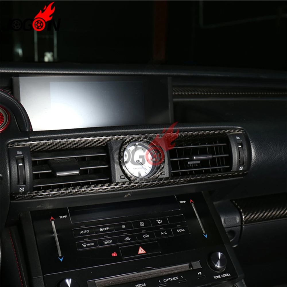 Для Lexus IS 250 300 350 2013- Автомобильный Интерьер Передняя панель приборной панели Кондиционер AC вентиляционное отверстие выход крышка отделка из настоящего углерода