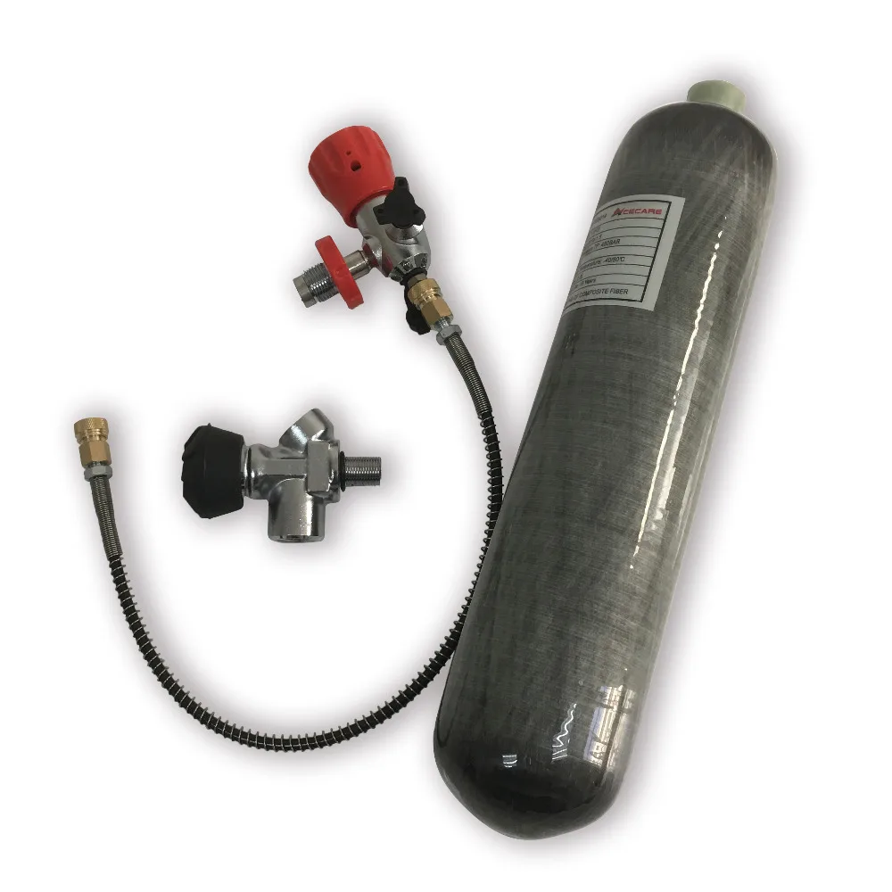 AC102301 2L 4500PSI углеродного волокна цилиндра с клапаном и АЗС дыхание воздушный
