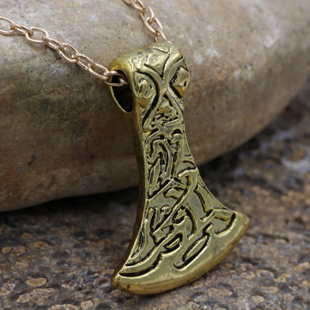 Youe shone бронзовая Гравировка викинга узел топор головка Тор молоток Норс кулон