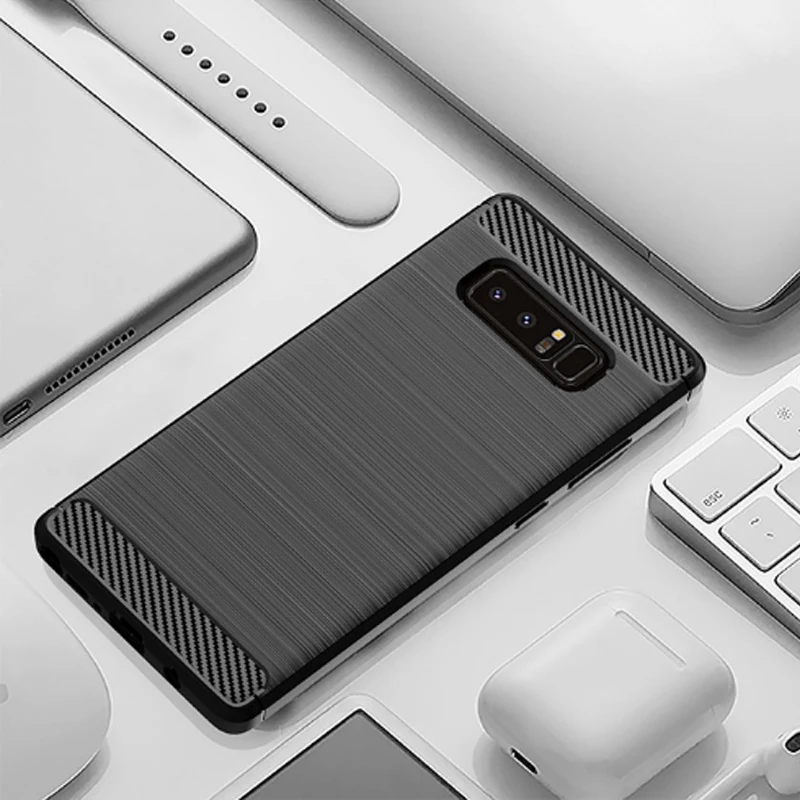 brushed Soft Silicone TPU For Samsung Galaxy Note8 Note9 anti-fall soft phone shell Internal grid cooling | Мобильные телефоны и