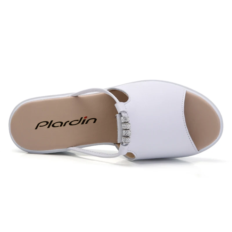 Plardin/Новинка Летние повседневные женские босоножки на плоской платформе в