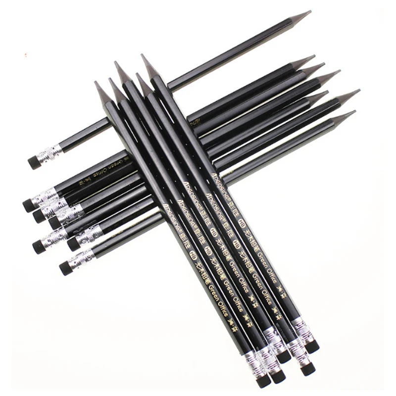 12pcs HB pencil standaard pencils lot crayons matite potloden escolar papelaria plastic criativa for kids school office material |