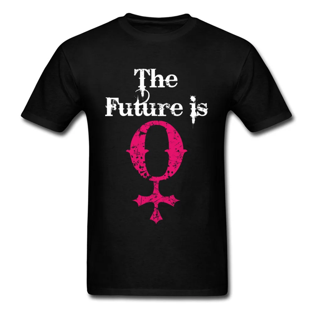 2018 Мужская футболка с надписью The Future Is Female футболки коротким рукавом черные