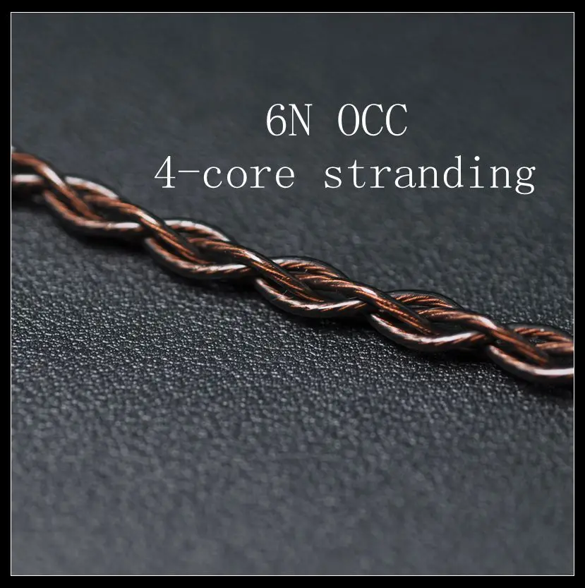 Улучшенная линия для наушников OCC 6 ярких медных 26AWG * 4 MMCX UPOCC|Аксессуары наушников|