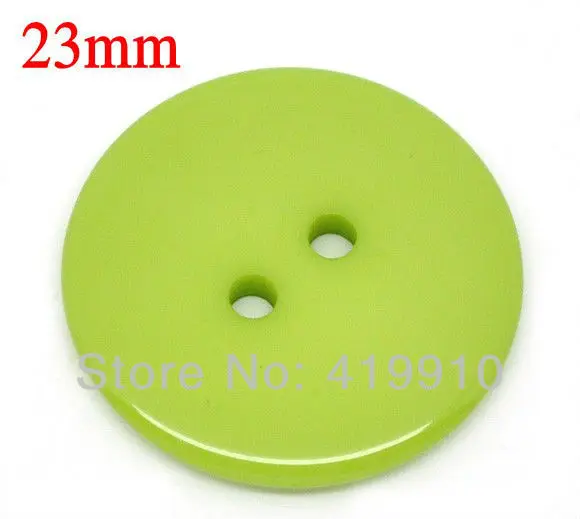 

Free shipping -Green Round 2 Holes Resin Sewing Buttons Scrapbooking 23mm, sold per packet of 100 M00284