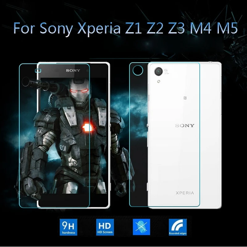 9H переднее черное Премиум Закаленное стекло для Sony Xperia Z Ultra Z1 Z2 Z4 Z3 Z5 Compact M2 M4 M5 Aqua