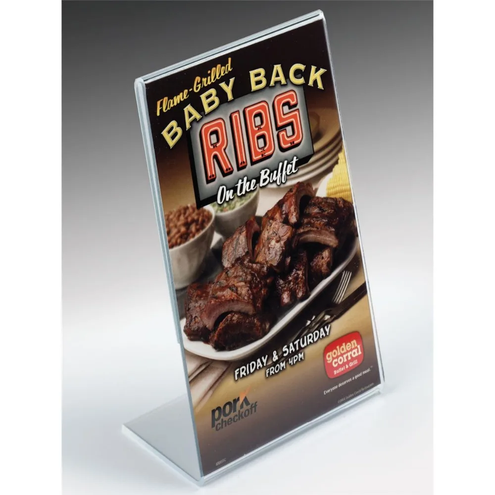 102x152 мм L-образная наклонная стильная прозрачная акриловая оргстекла фоторамка