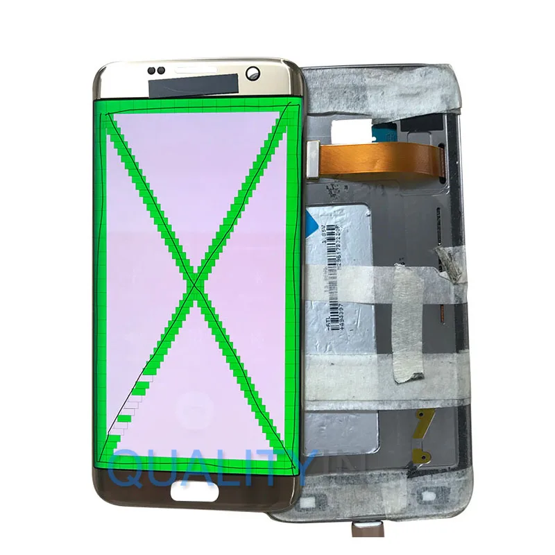Для samsung Galaxy S7 Edge G935 сенсорный экран дигитайзер сенсор+ большой красный сжигание-тень ЖК-дисплей монитор панель модуль в сборе