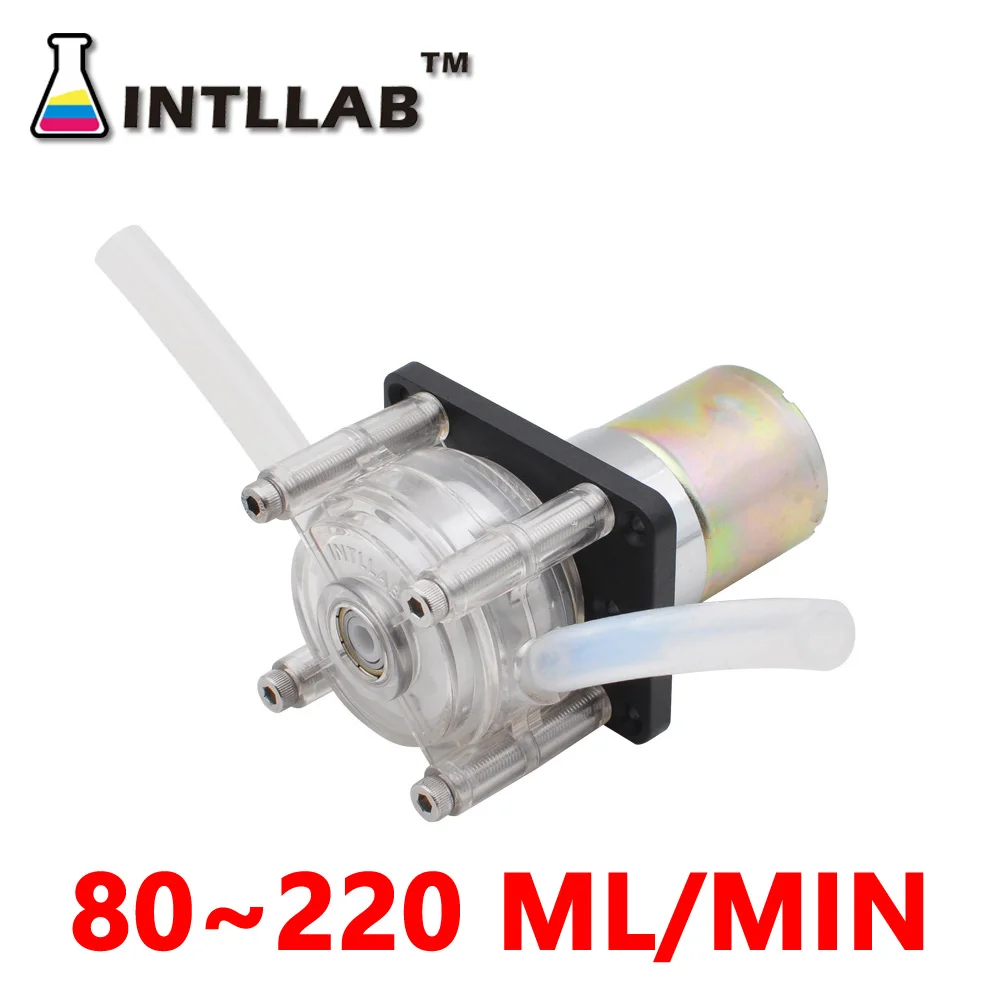 80-220 mL INTLLAB DIY перистальтический насос дозирующий насос, работающего на постоянном токе 12 В, высокую скорость течения для аквариума Лаборатория аналитического - Напряжение: 80-220 mL