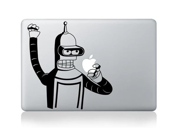 Забавный поцелуй рыбок, частичная наклейка для ноутбука Macbook Pro Air retina 13 15 11 12 MAC, винил, ПК, блокнот, наклейка на компьютер - Цвет: MB black-Part C (16)