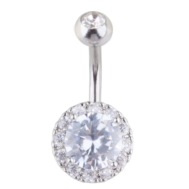 Новый продукт Кристальный горный хрусталь пупок пупка кольцо для пирсинга