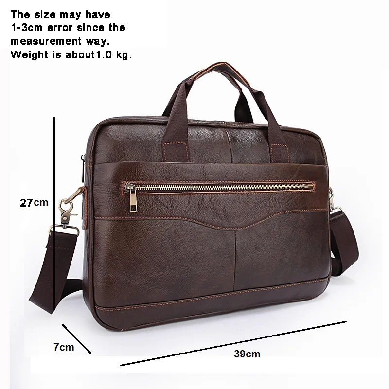 Мужской портфель из натуральной кожи для ноутбука деловой | Багаж и сумки