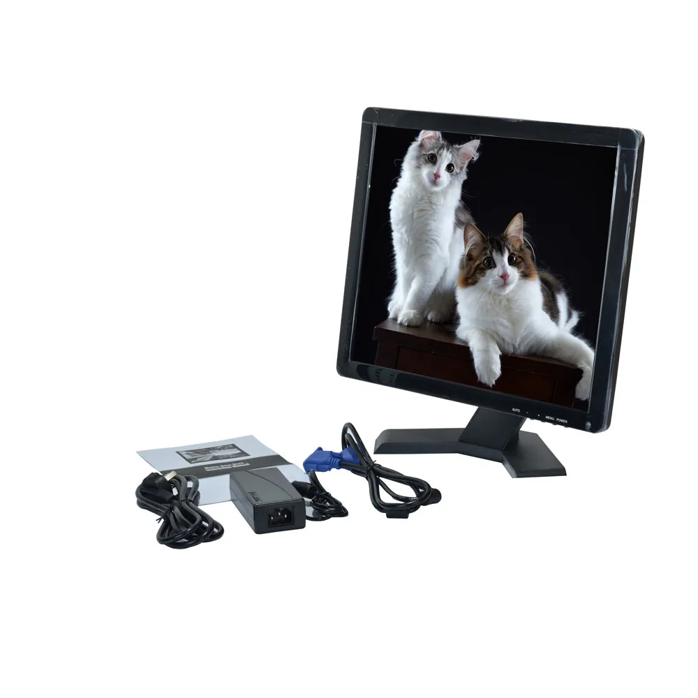 17 &quotдюймовый ЖК 4:3 дисплей цветной монитор экран BNC/VGA/AV/HDMI вход с подставкой для