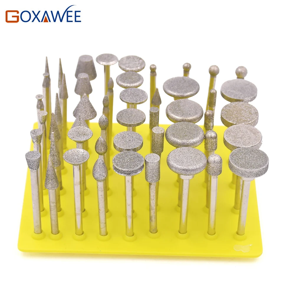 Набор сверл GOXAWEE Dremel комплект насадок с хвостовиком 3 мм для шлифования и