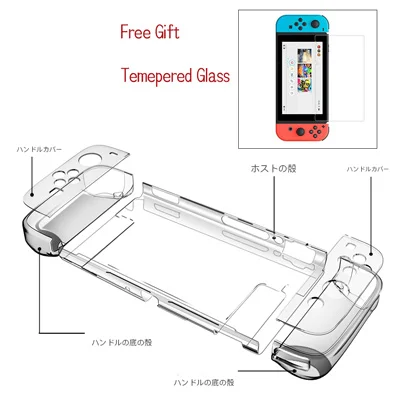 Crystal case Сменный корпус для nintendo Switch NS Joy Con, чехол для пульта дистанционного управления, джойстик для джойстика, чехол для корпуса - Цвет: Crystal case