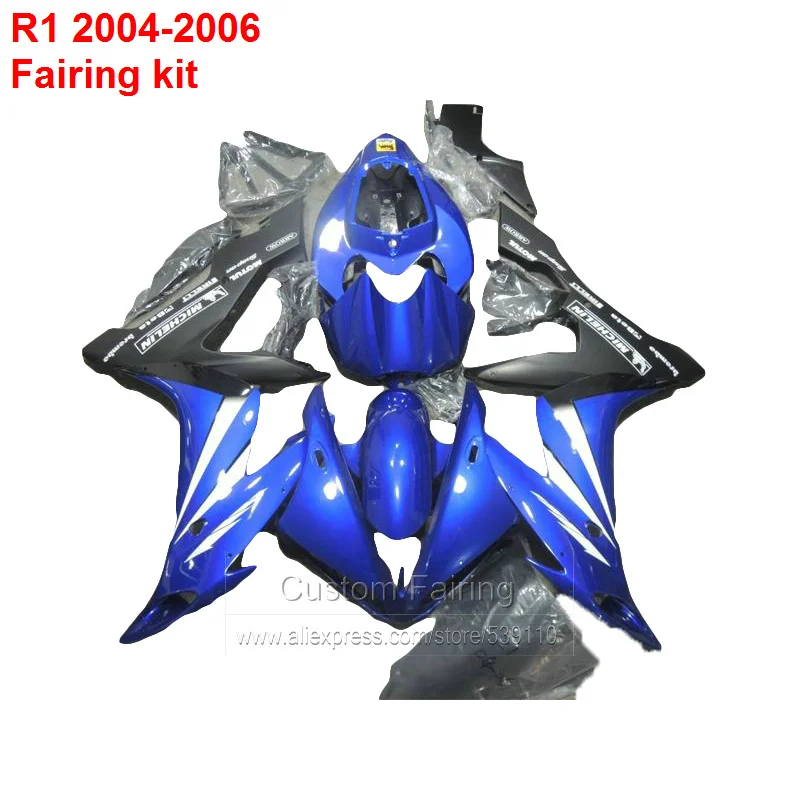 Обтекатели для YAMAHA YZF R1 04 05 (синий) 2004 2005 2006 + 7 подарков набор обтекателей инъекций