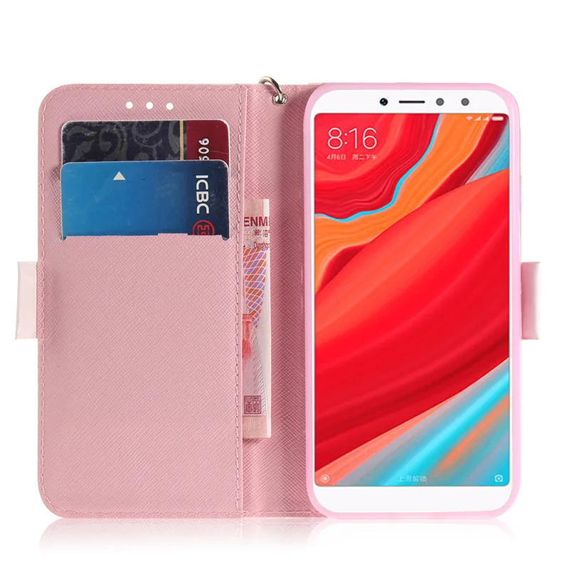 Для Redmi S2 чехол для телефона Xiaomi Чехлы Роскошные 3D Vision Кожаные чехлы-бумажники Coque