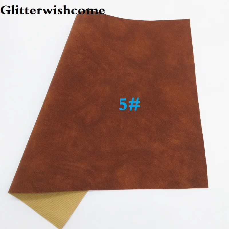 5 Glitterwishcome 21X29 см A4 размер винил для бантов нубук кожа Fabirc искусственная кожа листы для бантов, GM174A - Цвет: 5