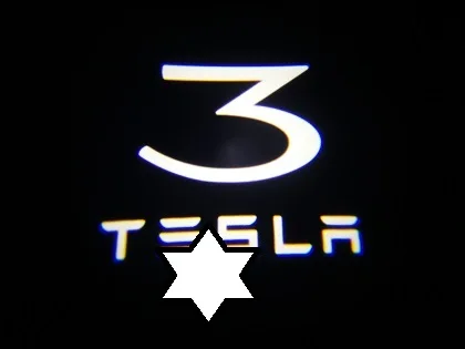 common logo7 YY пара для TESLA модель S Автомобильная дверная лампа-проектор логотипа светодиодный логотип для tesla Добро пожаловать светильник для TESLA модель 3/S/X/Y - Испускаемый цвет: common logo7