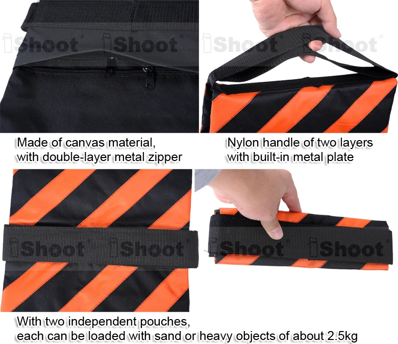 Цветной портативный противовесный мешок с песком для песка камеры штатив