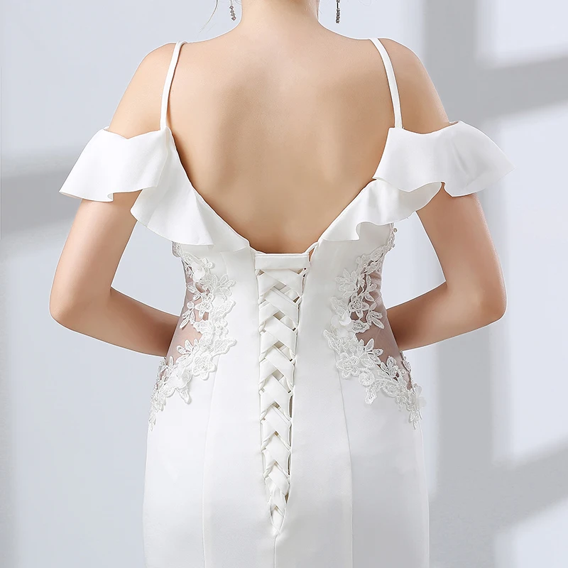 Forevergracedress пикантные белые платья для выпускного вечера 2019 Русалка атласная