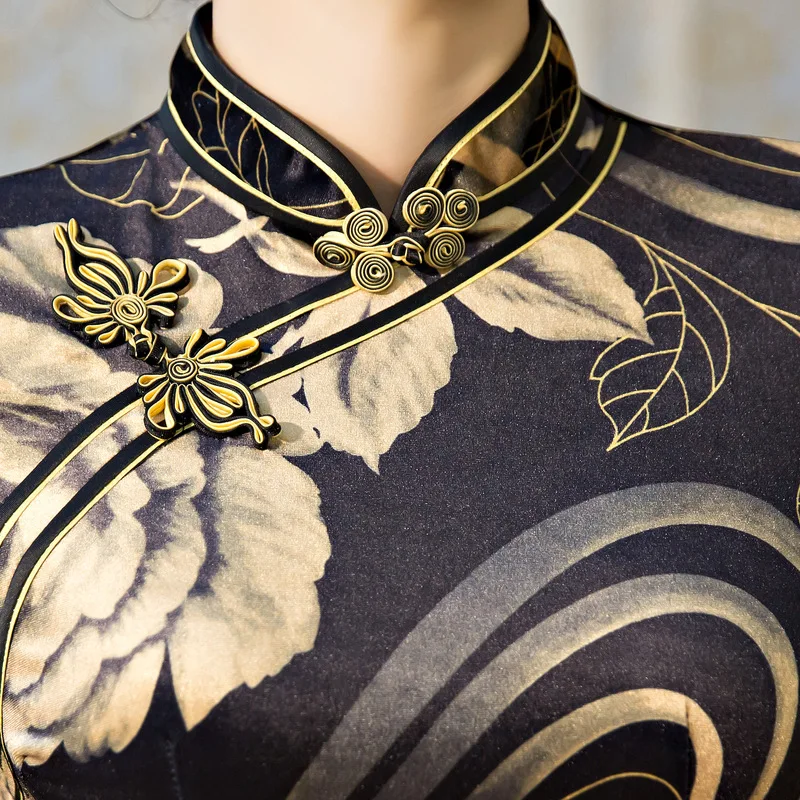 Fengmeisi женщины Cheongsam Длинные Qipao китайское традиционное платье восточные платья на