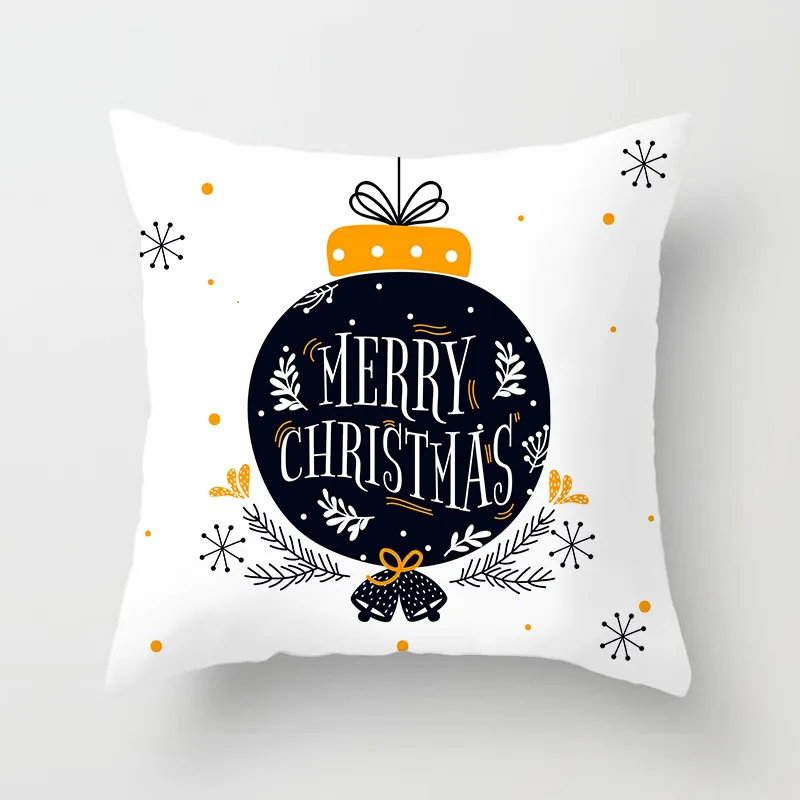 PC04342 Fuwatacchi Merry Christmas чехол для подушки из полиэстера с изображением Санта-Клауса, снежного Рождества, с надписью, наволочка для подушки, для дома, дивана, декоративная наволочка - Цвет: PC04342